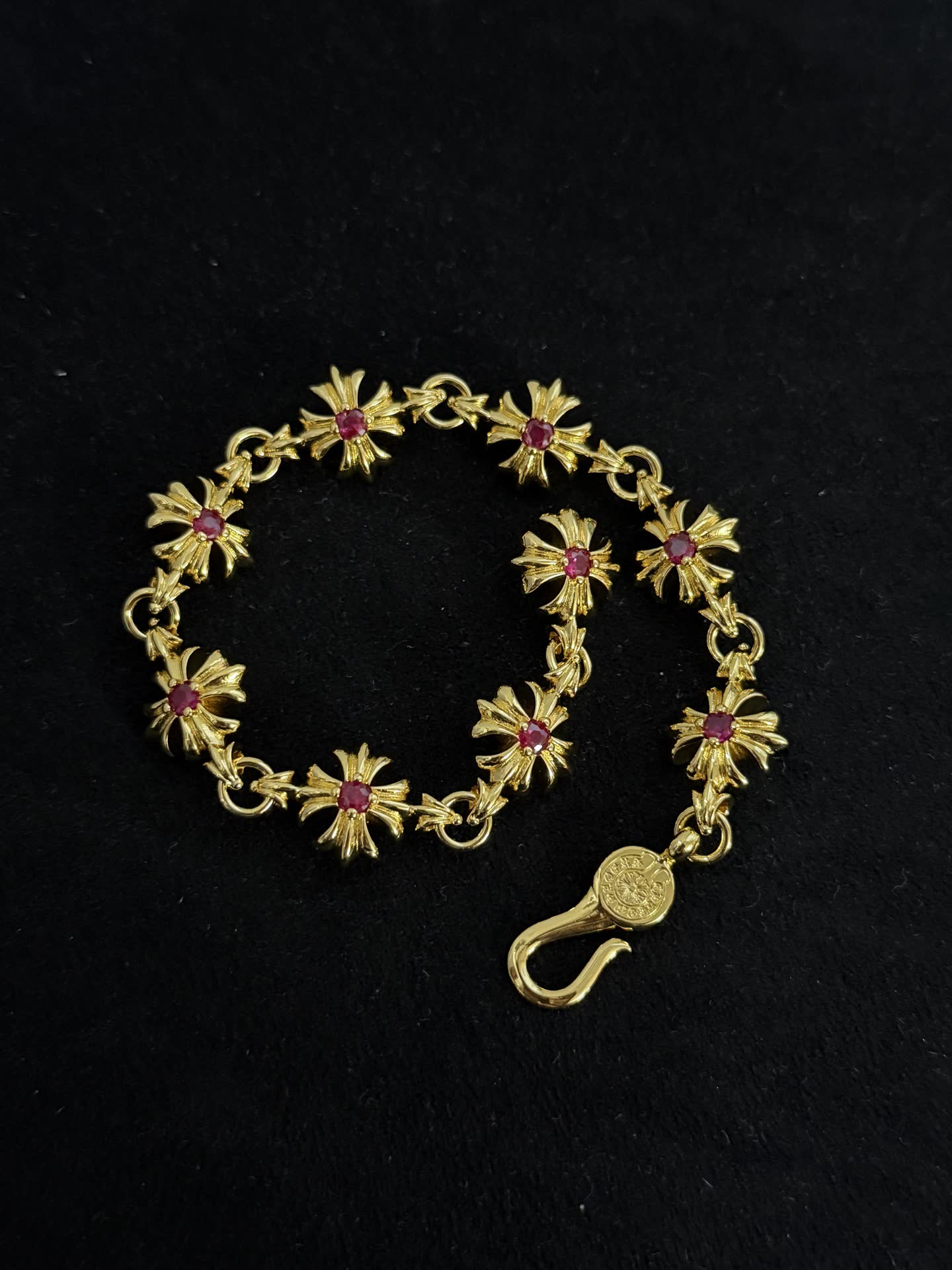 Chrome Hearts Gold-Tone Gemstone Bracelet